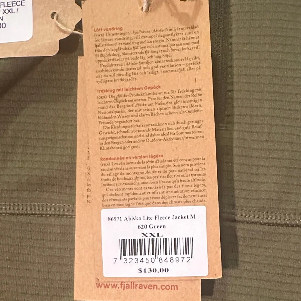 Fjallraven Men’s Abisko Lite Fleece Jacket Green - Picture 11 of 11